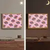 Disco - Bal - Patroon - Roze Light Box met batterij (Wandlamp) middel 907 -sfeer3