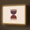 Zandloper - Symmetrisch - Rood - Paars Light Box met batterij (Wandlamp) middel -z3d_website
