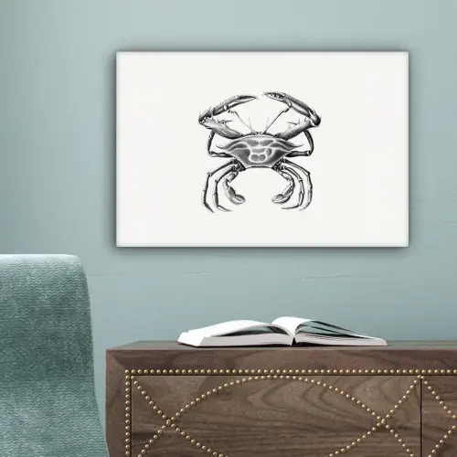 Ernst Haeckel - Vintage - Kunst - Krab canvas 2cm klein -sfeer4