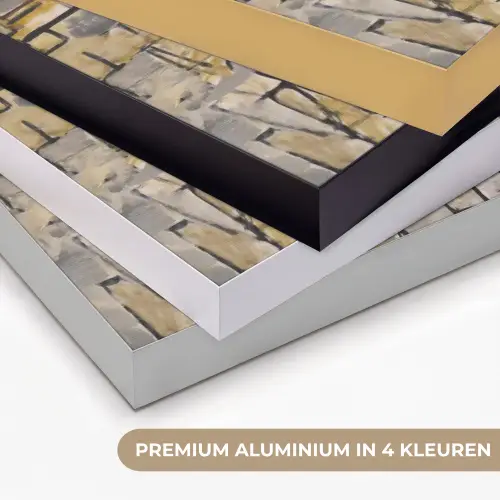 Mondriaan - Kunst - Oude meesters - Tableau I Textielframe zwart klein -USP_kleurenNL