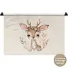 Hert - Bohemian - Bloemen - Bosdieren Wandkleed katoen klein -t3d_DE