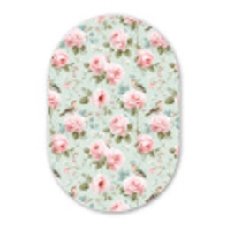 Rozen - Vogels - Pastel - Kleurrijk Wandcirkel Ovaal Forex klein 630 -3d