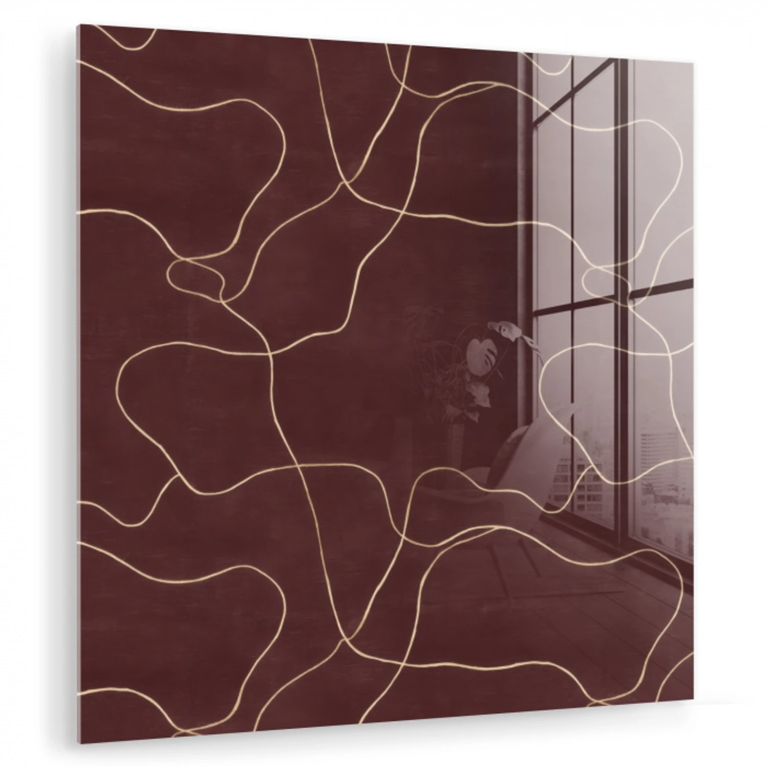 Abstract - Modern - Bruin plexiglas 5mm klein 11 -zzzproduct_nieuw