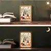 Wijnflessen - Takken - Sinaasappels Light Box met kabel (Tafellamp) klein -sfeer3