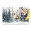 Rendier - Sneeuw - Woud - Wit Placemat vinyl groot -zzzproduct_Kitchenyeah-website