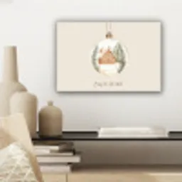 Quote - Winter - Kerst - Beige - Kerstbal canvas 2cm klein -sfeer6
