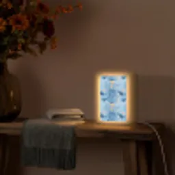 Walvissen - Oceaan - Blauw Light Box met kabel (Tafellamp) klein 925 -sfeer4