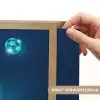 Voetballer - Blauw - Neon Light Box met batterij (Wandlamp kind) middel -USP_websiteprintNL