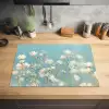 Stengels - Bloemen - Lucht - Wit Inductie beschermer vinyl 3mm klein -sfeer5