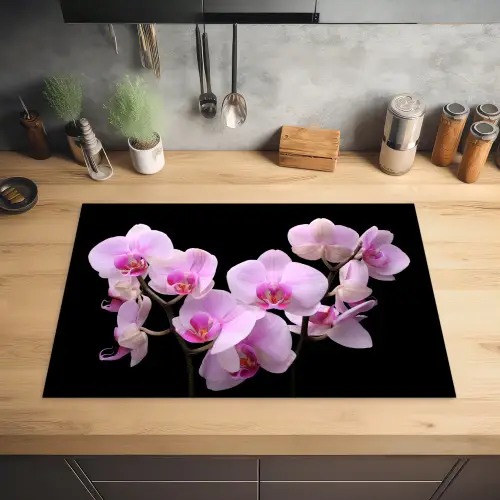 Orchidee - Bloemen - Roze - Flora Inductie beschermer vinyl 3mm klein -sfeer5