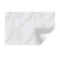Wit - Marmer - Goud - Luxueus Muursticker klein 286 -3d