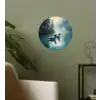 Bos - Water - Eenden - Mistig Wandcirkel behangsticker klein -sfeer2