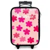 Roze bloemen Kinderkoffer - Zwart klein -zzz_website3d
