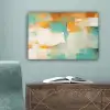 Kunst - Abstract - Blauw - Wit canvas 2cm klein -sfeer4
