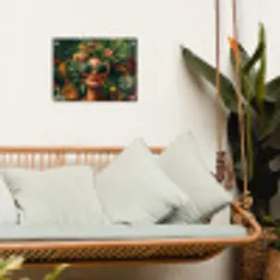 Vrouw - Panterprint - Jungle - Natuur - Luxe tuinposter los doek klein -sfeer7