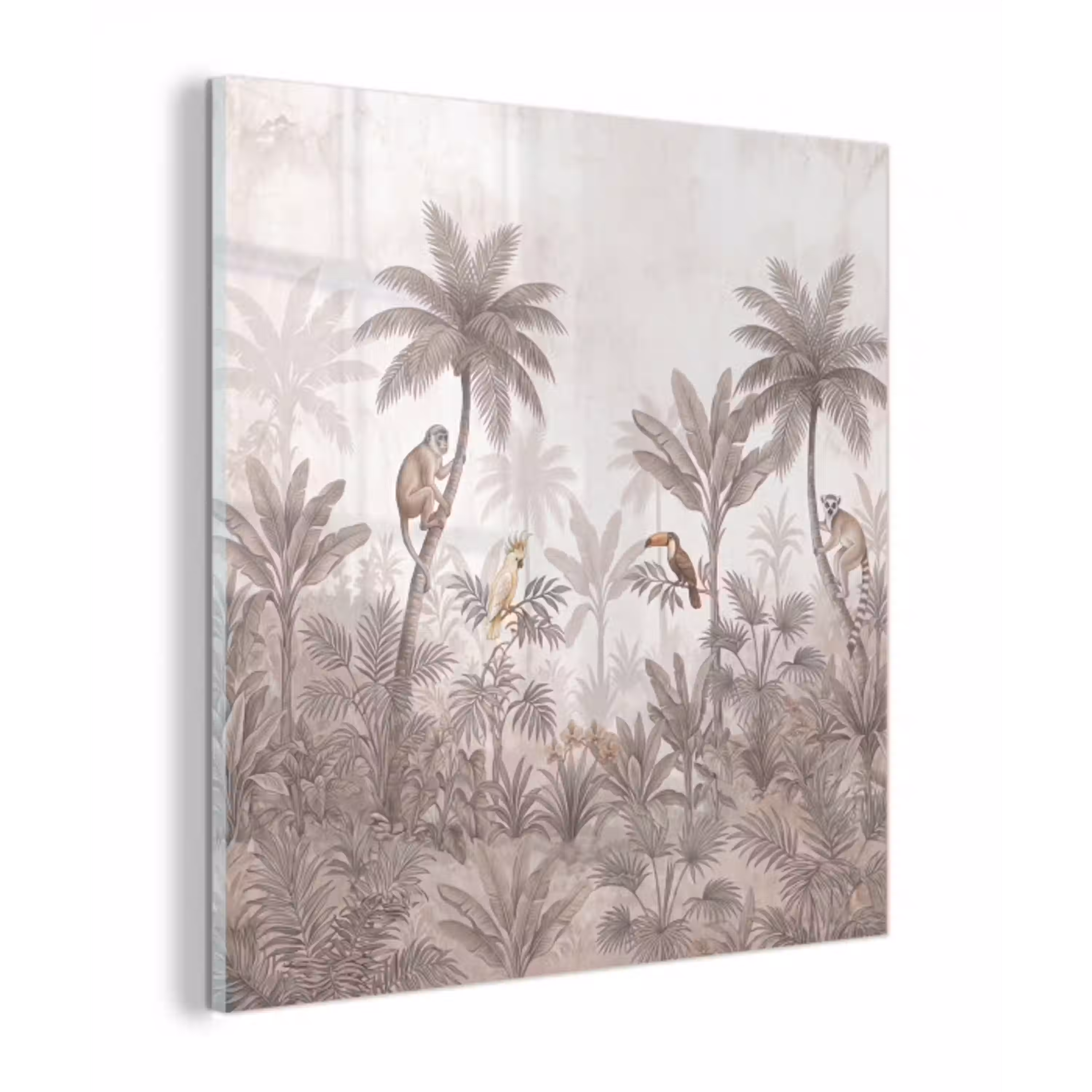 Jungle - Dieren - Palmbomen plexiglas 5mm klein -z3d