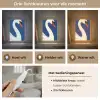 Zwaan - Wit - Snavel - Illustratie Light Box met kabel (Tafellamp) klein -USP_lichtkleurNL