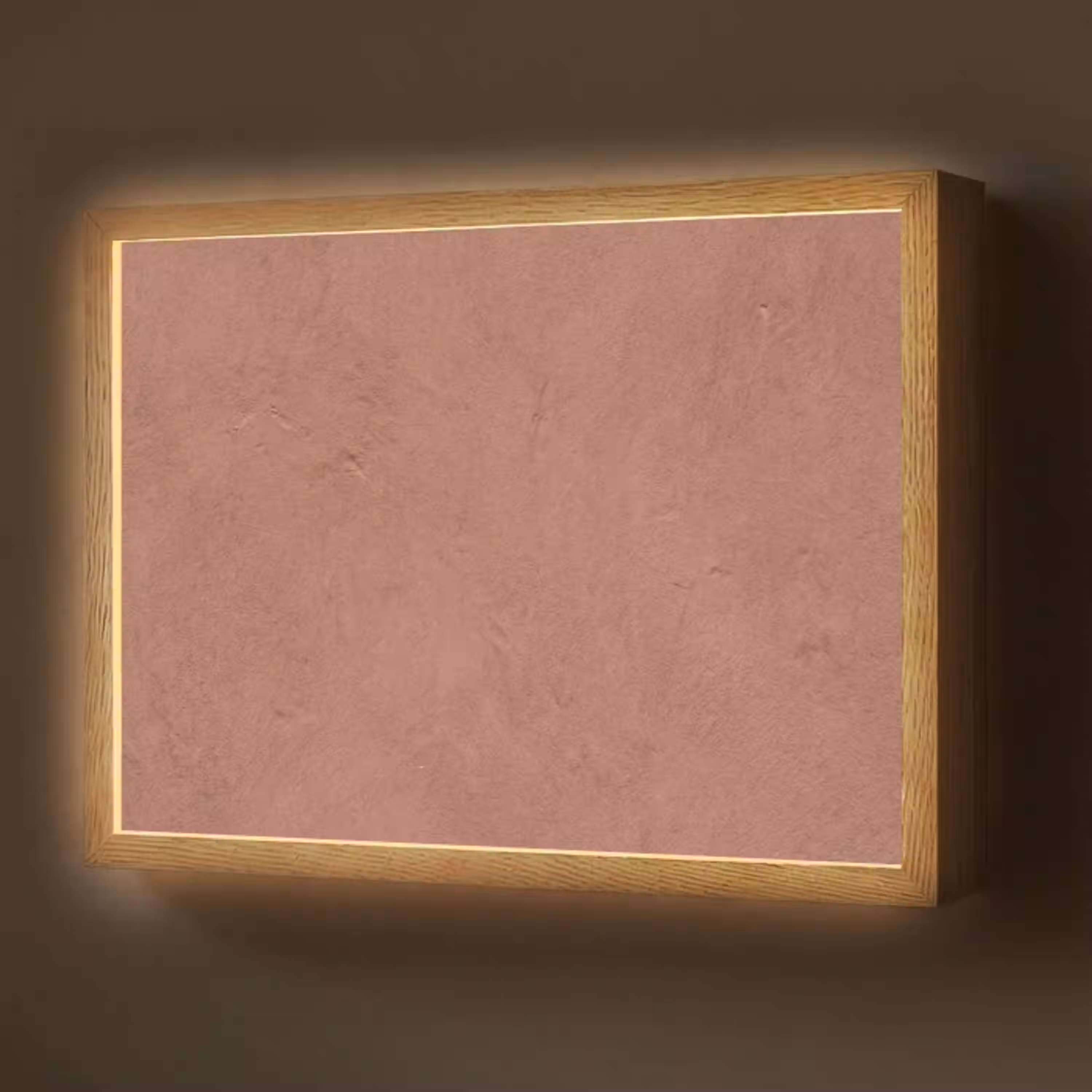 Textuur - Roodbruin - Grof - Modern Light Box met batterij (Wandlamp) middel -z3d_website