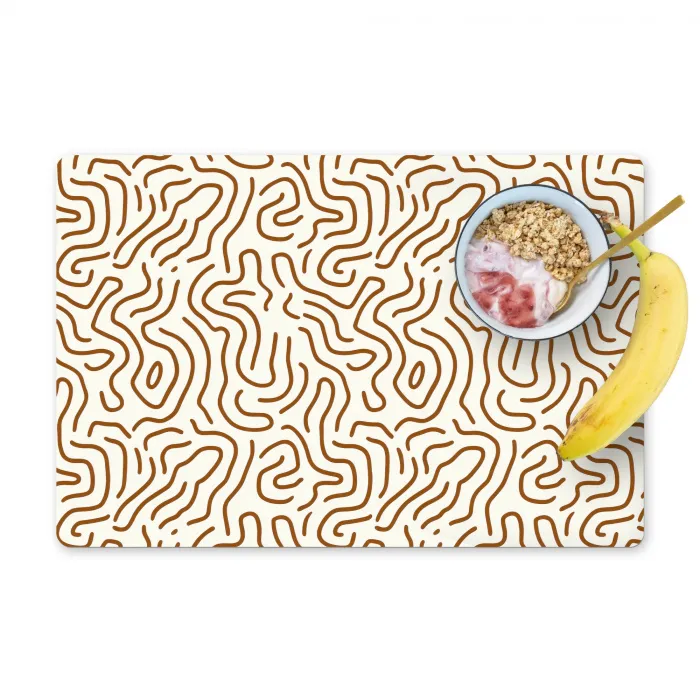 Minimalistisch - Patroon - Terracotta Placemat vinyl groot 368 -zzzproduct_Kitchenyeah-website