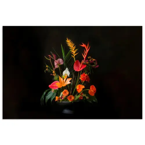 Schaal - Boeket - Bloemen poster papier klein -3d