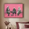 Graffiti - Roze - Street art - Vrouwen Textielframe zwart klein -sfeer1