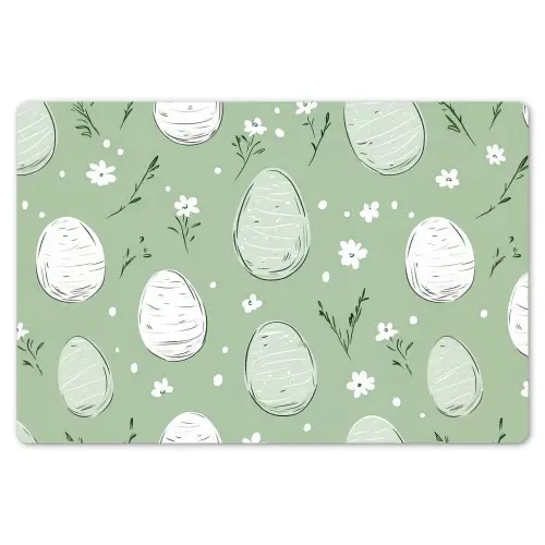 Groen - Eieren - Patroon Placemat vinyl groot -zzsfeer1_Kitchenyeah-website