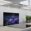 Bloemen - Nacht - Lupine - Sterrenhemel - Paars - Natuur keuken achterwand spatscherm klein -3d_schuin