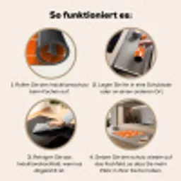 Patroon - Retro - Oranje Inductie beschermer vinyl 3mm middel 274 -tsfeer9_DE