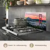 Brug - Rood - Skyline - Water keuken achterwand spatscherm klein -usp_NL