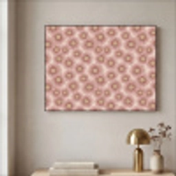 Gerbera - Bloemen - Roze Textielframe zwart klein 947 -sfeer2