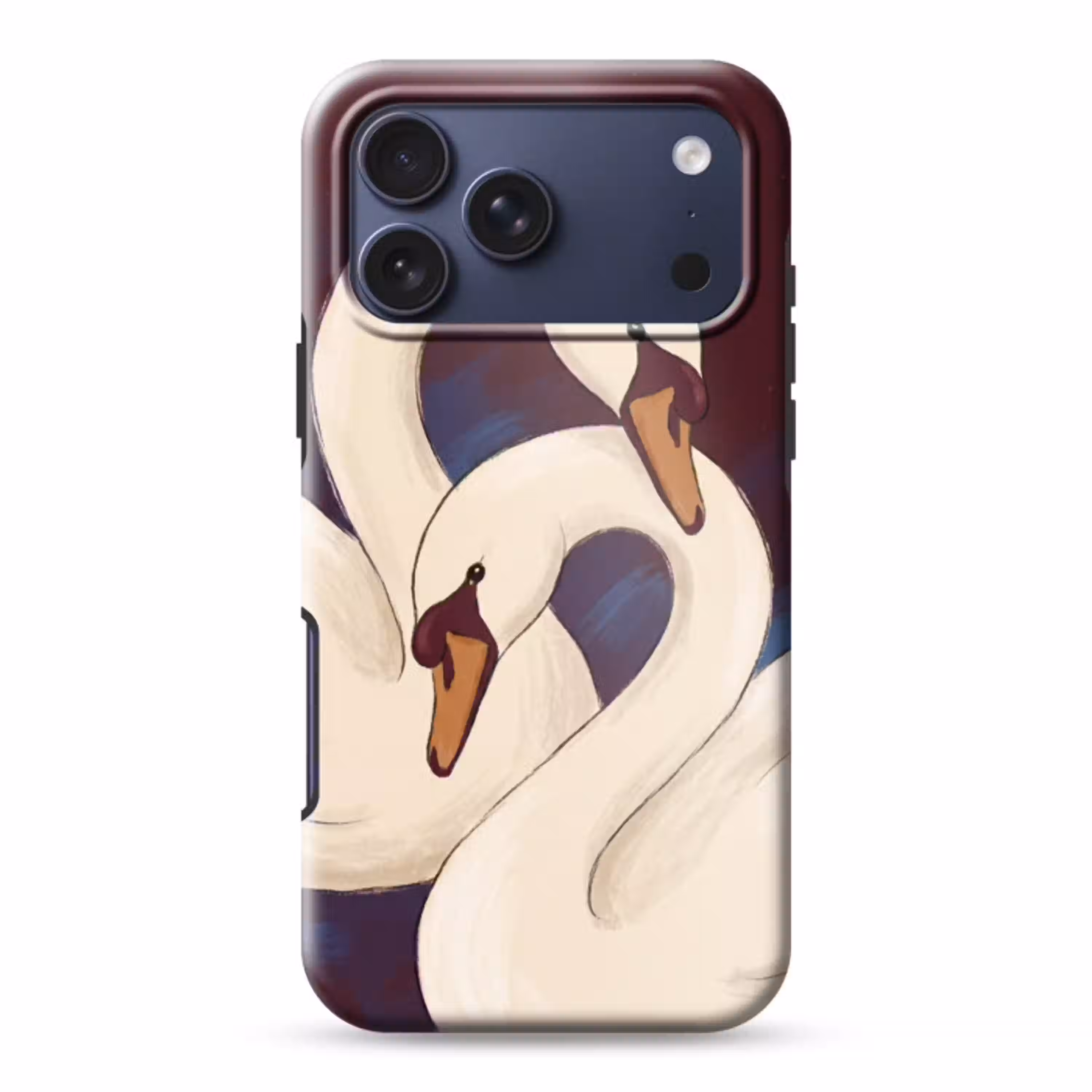 Vogel - Koppel - Liefde - Abstract - Wit Toughcase MagSafe Apple iPhone 17 Pro Max klein -3d