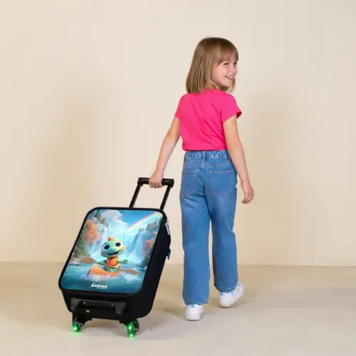 Dino - Natuur - Waterval Kinderkoffer - Zwart klein -sfeer1
