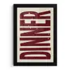 Eten - Decoratie - Rood - Vintage fotolijst zwart zonder passe partout klein -3d