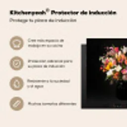 Vaas - Bloemen - Tulpen Inductie beschermer vinyl 3mm middel -zzsfeer2_SP