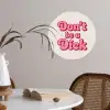 Tekst - Boodschap - Roze Wandcirkel behangsticker klein -sfeer3
