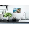 Boten - Rotsen - Zee - Zon Muursticker klein -keuken