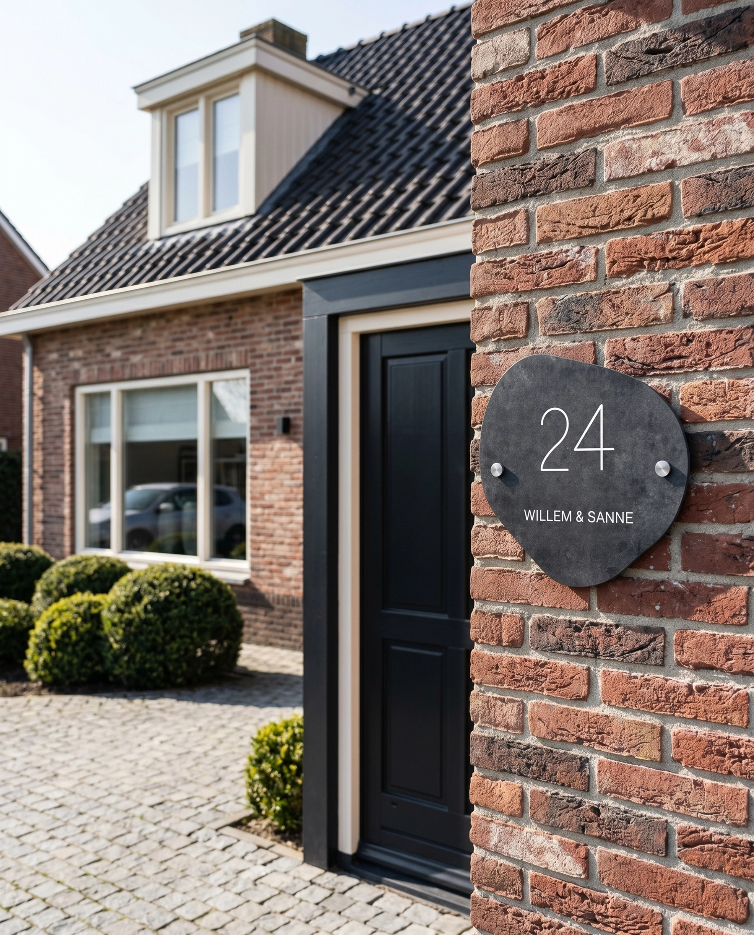 Naambordje voordeur voorbeeld 2