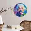 Oude man - Expressief - Kleurrijk Wandcirkel kunststof plaat 5mm dik klein -sfeer4