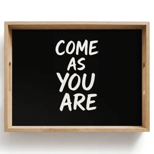 Quote - Zwart - Simpel Dienblad Rechthoek middel -z3d_shopping