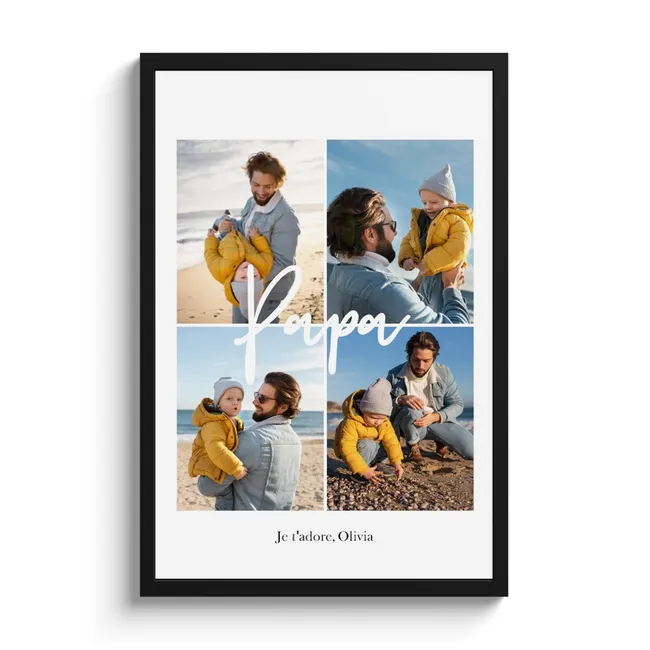 Affiche encadrée - Papa collage