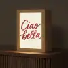 Ciao bella - Rood - Wit - Minimalistisch Light Box met kabel (Tafellamp) klein -z3d_website