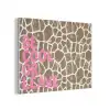 Tekst - Be cool or leave - Roze - Giraffenprint PET vilt klein -3d