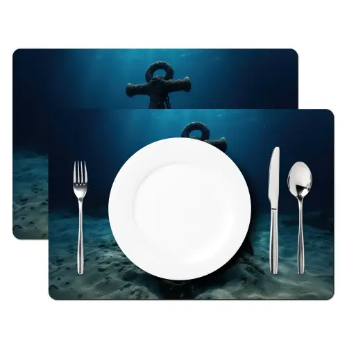 Anker - Ijzer - Zeebodem - Zand Placemat vinyl groot -zzsfeer2_Kitchenyeah-website