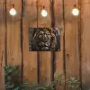 Leeuw - Dieren - Portret - Zwart - Luxe tuinposter los doek klein -sfeer1