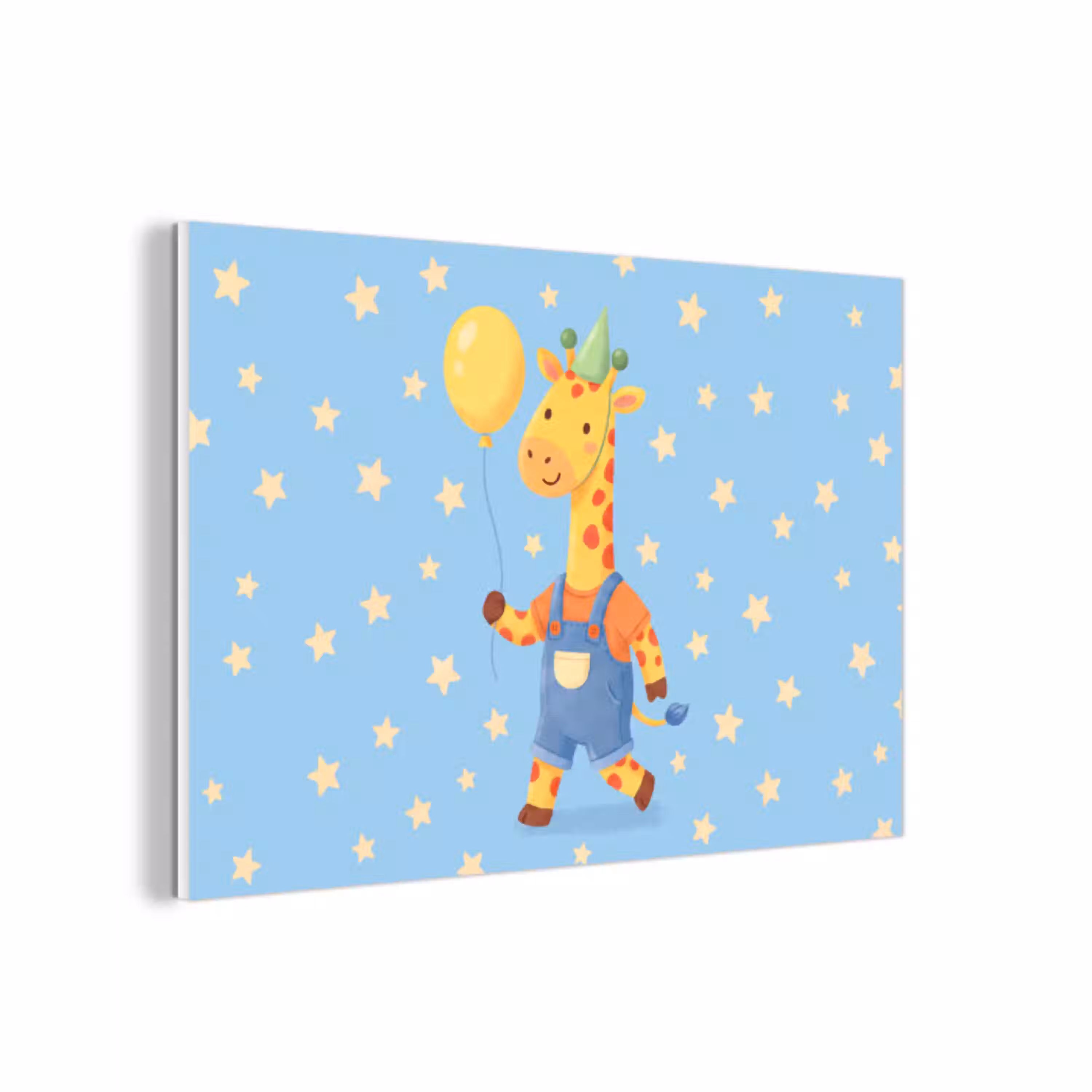Dieren - Giraffe - Ballon - Feest - Kinderkamer forex 5mm xxl -3d