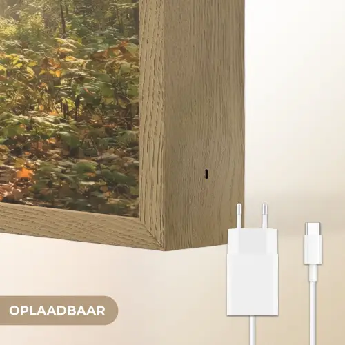Zonlicht - Bospad - Bomen Light Box met batterij (Wandlamp) middel -USP_websiteoplaadbaarNL