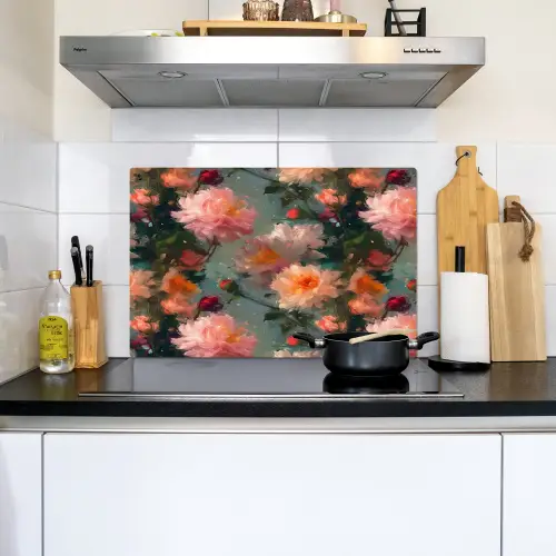 Dahlia - Bloemen - Patroon Inductie beschemer met haakjes klein 777 -sfeer2