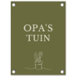 Opa's Tuin tuinposter los doek klein -3d