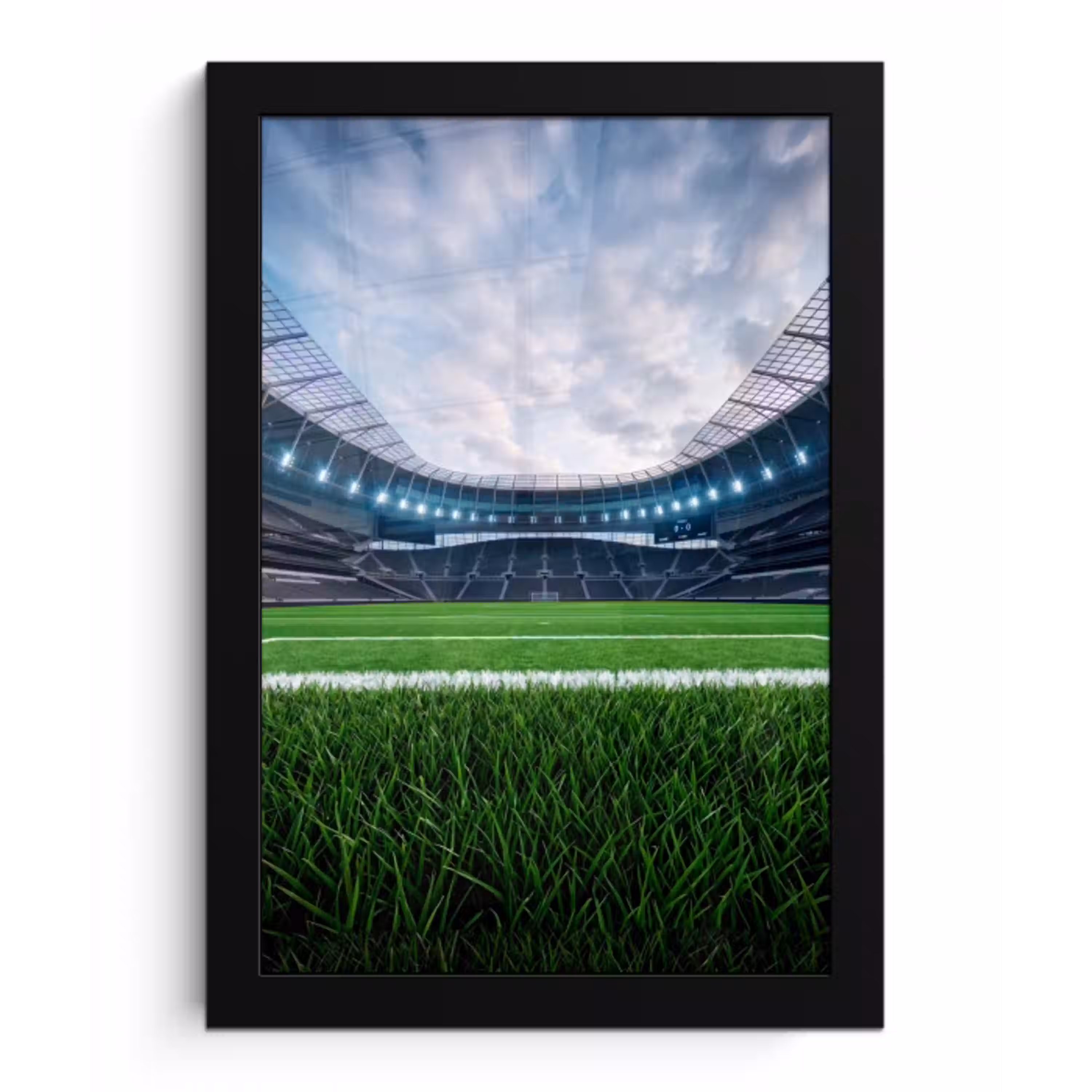 Voetbal - Stadion - Sport - Groen fotolijst zwart zonder passe partout klein -3d