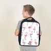 Flamingo feestje Rugzak - Zwart middel -sfeer2